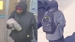 Toronto police are searching for the man in the photos in connection with an assault with a weapon investigation. (Toronto Police Service)