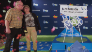 Doug and Enid Hannon are seen in this screengrab from a video released by the Ontario Lottery and Gaming Corporation on Thursday, April 25, 2024. (OLG)