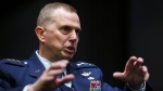 United States Air Force Gen. Gregory M. Guillot, Commander of the North American Aerospace Defense Command takes part in an interview with The Canadian Press, in Ottawa, Wednesday, April 17, 2024. THE CANADIAN PRESS/Sean Kilpatrick