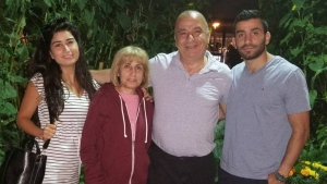 Faraj Allah Jarjour (second right), his wife and children are shown in a handout photo. A Montreal-area family that was sent the wrong body after their loved one's death in Cuba has received a $10,000 reimbursement and an apology from the Caribbean country.THE CANADIAN PRESS/HO-Miriam Jarjour