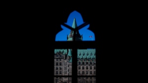 The Confederation Building is pictured through a window of West Block on Parliament Hill in Ottawa on Tuesday, April 16, 2024. THE CANADIAN PRESS/Sean Kilpatrick