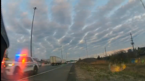 Wrong-way police chase on Hwy. 401
