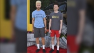 Ryan Gosling, left, and Mikey Day arrive at the premiere of 'The Fall Guy' dressed as Beavis and Butt-Head on Tuesday, April 30, 2024, in Los Angeles. (Photo by Richard Shotwell/Invision/AP)
