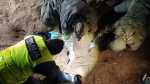 Polish police investigate the discovery of human remains. (Latebra Fundation Poland via CNN Newsource)
