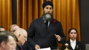 NDP Leader Jagmeet Singh says his party will support the federal budget, ending any speculation that the party could pull out of its deal with the minority Liberal government. Singh rises during question period in the House of Commons on Parliament Hill in Ottawa on Wednesday, May 1, 2024. THE CANADIAN PRESS/Sean Kilpatrick