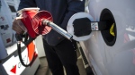 Canada's latest greenhouse gas emissions report shows progress toward meeting its next target in 2030 but there is still a very long way to go. A man fills up his truck with gas in Toronto, on Monday, April 1, 2019. THE CANADIAN PRESS/Christopher Katsarov