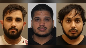 Karan Brar, left to right, Kamalpreet Singh and Karanpreet Singh are shown in this three photo combination image of police handout photos. The three Indian nationals have been charged with the murder of B.C. Sikh activist Hardeep Singh Nijjar. THE CANADIAN PRESS/HO, RCMP *MANDATORY CREDIT*