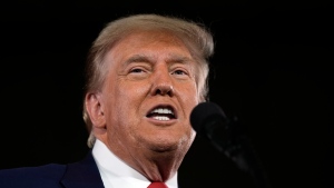 FILE - Republican presidential candidate former U.S. president Donald Trump speaks at a campaign rally May 1, 2024, in Waukesha, Wis. (AP Photo/Morry Gash, File)
