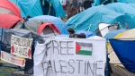 A group of pro-Palestinian protesters who have set up dozens of tents at McGill University's downtown Montreal campus say they're better organized and prepared than ever as the protest stretches into a second week. Pro-Palestinian activists at their encampment on the McGill University campus in Montreal, Wednesday, May 1, 2024. THE CANADIAN PRESS/Ryan Remiorz