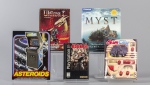This photo provided by The Strong National Museum of Play in Rochester, N.Y., shows the 2024 inductees into the World Video Game Hall of Fame, located at the museum. Asteroids, Myst, Resident Evil, SimCity and Ultima were inducted, Thursday, May 9, 2024, in recognition of their influence on pop culture and the video game industry. (Evyn Morgan/The Strong National Museum of Play via AP)