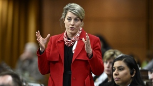 Minister of Foreign Affairs Melanie Joly rises during Question Period in the House of Commons on Parliament Hill in Ottawa on Thursday, May 9, 2024. THE CANADIAN PRESS/Justin Tang