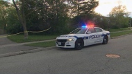 Police are on the scene of an apparent stabbing in Brampton that sent a 15-year-old boy to the hospital on Friday, May 10, 2024. (CP24)