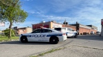 Police are on scene of a suspected shooting in Brampton on May 11, 2024 that left a male victim dead. (Simon Sheehan / CP24)