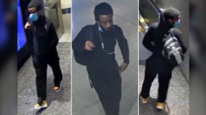 Police have released images of a man wanted in an assault investigation that happened on May 9, 2024 and May 11, 2024. (Toronto Police Service) 