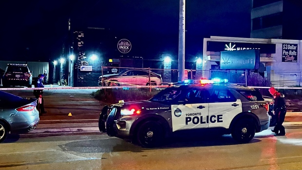 One person was critically injured in a shooting near Keele Street and Finch Avenue early Monday morning. (Mike Nguyen/ CP24)