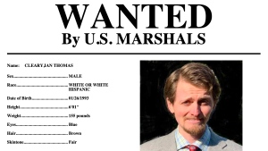 This wanted poster provided by the U.S. Marshals shows Ian Cleary, of Saratoga, Calif. (U.S. Marshals via AP)
