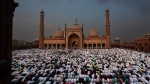 Muslims offer prayers at a mosque in New Delhi, India, Thursday, April 11, 2024.  (AP Photo/Manish Swarup)