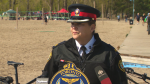 Supt. Kim O’Toole, of 55 Division, speaks during a May 16 news conference at Woodbine Beach. 