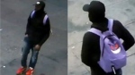 Toronto police are searching for a man who slashed another man at Yonge and Dundas streets on May 18, 2024.