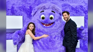 Cailey Fleming, John Krasinski with "Blue" from IF