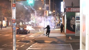 Bloor Street fireworks fight