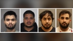 Amandeep Singh, left to right, Kamalpreet Singh, Karanpreet Singh and Karan Brar are shown in this composite image made from four undated police handout photos. The four Indian nationals have been charged with the murder of B.C. Sikh activist Hardeep Singh Nijjar. THE CANADIAN PRESS/HO, RCMP *MANDATORY CREDIT* 