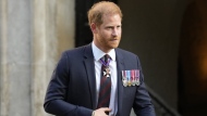 FILE - Britain's Prince Harry leaves after attending an Invictus Games Foundation 10th Anniversary Service of Thanksgiving at St Paul's Cathedral in London, Wednesday, May 8, 2024. A London judge said Tuesday, May 21, 2024, Prince Harry can't expand his privacy lawsuit against The Sun tabloid's publisher to include allegations that Rupert Murdoch and some other executives were part of an effort to conceal and destroy evidence of unlawful information gathering. (AP Photo/Kirsty Wigglesworth, File)