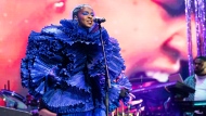 Lauryn Hill performs at the Essence Festival on Friday, June 30, 2023, at the Caesars Superdome in New Orleans. (Photo by Amy Harris/Invision/AP) 