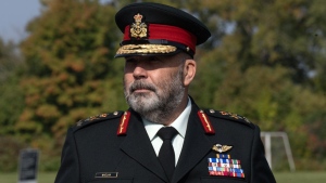 Lt.-Gen. Steven Whelan makes his way to a court martial proceedings, Thursday, Sept. 28, 2023 in Gatineau, Que. A former military leader accused of sexual misconduct during the 2021 scandal is suing the federal government, the Armed Forces and his accuser THE CANADIAN PRESS/Adrian Wyld