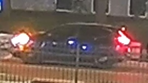 A suspect vehicle being sought with in connection with gunfire aimed at a Jewish girls' school in North York is pictured in this image released by Toronto police. (Handout) 
