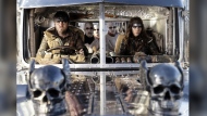 This image released by Warner Bros. Pictures shows Tom Burke, left, and Anya Taylor-Joy in a scene from "Furiosa: A Mad Max Saga." (Warner Bros. Pictures via AP)