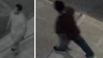 Police are searching for the man in the photos in connection with a sexual assault investigation. (Toronto Police Service)