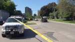 Police are on the scene of a collision in Scarborough that left a pedestrian dead on Thursday, May 30, 2024.