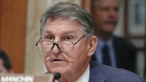 Sen. Joe Manchin, D-W.Va., asks a question during a Senate Energy and Natural Resources Committee hearing to examine the president's proposed 2025 Department of the Interior budget on Capitol Hill, May 2, 2024, in Washington. (AP Photo/Mariam Zuhaib, File)
