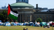 Convocation ceremonies for graduating University of Toronto students begin Monday against the backdrop of a pro-Palestinian encampment that has remained on campus for weeks despite a trespass notice and looming legal action. (The Canadian Press/Frank Gunn)