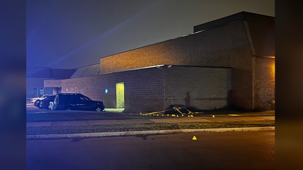 Toronto police are investigating after five people were shot in the parking lot of North North Albion Collegiate Institute, at 2580 Kipling Ave., on June 2. (Mike Nguyen/CP2)