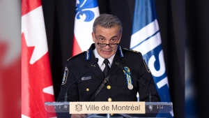 Montreal police say crime in the city was up in 2023, largely driven by crimes such as assaults, robberies, and car thefts. New Montreal police chief Fady Dagher makes a speech after being sworn in during a ceremony, Thursday, January 19, 2023 in Montreal. THE CANADIAN PRESS/Ryan Remiorz