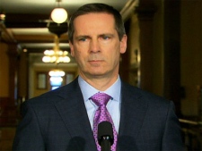 Ontario Premier Dalton McGuinty speaks to reporters from Queen's Park in Toronto, Wednesday, March 31, 2010.