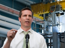 Ontario Premier Dalton McGuinty speaks after touring the Walkerton Clean Water Centre in Walkerton, Ontario on Monday May 3, 2010. (THE CANADIAN PRESS/Frank Gunn)