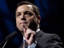Tim Hudak, leader of the Progressive Conservative Party of Ontario, delivers the keynote address at the Annual General Meeting of the Progressive Conservative Party in Ottawa on Saturday, March 6, 2010. (THE CANADIAN PRESS/Pawel Dwulit)