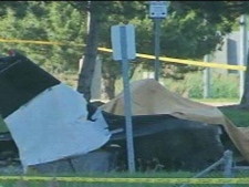 A small plane crashed in a York Region parking lot on June 20, 2010.