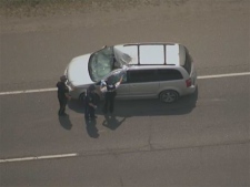 One person was critically injured in an incident on Highway 400 in Barrie on Monday, May 28, 2012. (CTV)