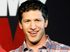 This April 16, 2012 file photo, shows actor Andy Samberg promoting his film, "That's My Boy", at the Summer of Sony 4 Spring Edition photo call in Cancun, Mexico. Samberg�s publicist says he is leaving �Saturday Night Live.� (AP Photo/Alexandre Meneghini, file)