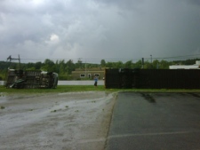 Ruth Anderson has sent in this photo of the damage in Midland.