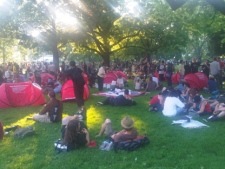 Protesters set up tent city at Allan Gardens. (David Johnson/MetoWe)