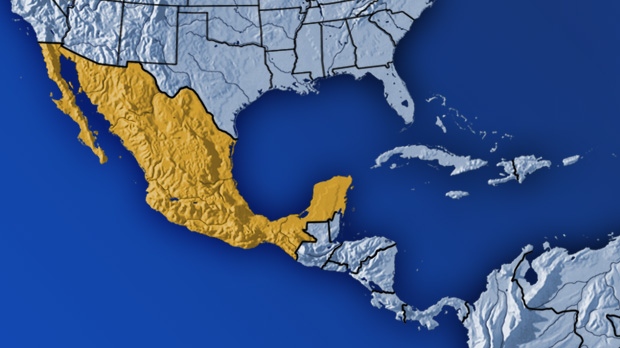 Mexico is shown in this map.