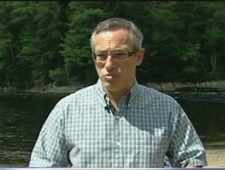 Industry Minister Tony Clement warned people to be careful around waterways after he was involved in a rescue in Muskoka on July 25, 2010.