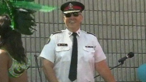 Toronto Police Chief Bill Blair shows off his dance moves at a Caribbean Carnival kick-off event. (CP24)