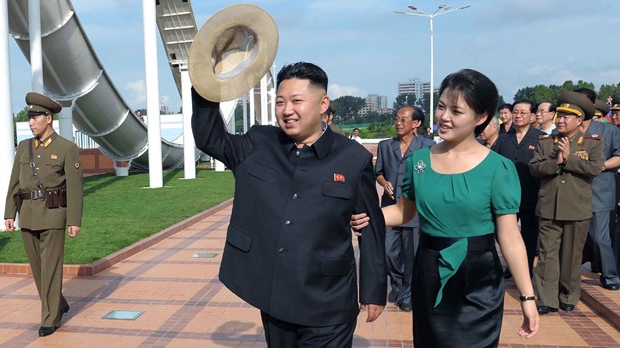 Kim Jong Un and wife