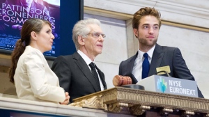 Robert Pattinson and David Cronenberg open NYSE